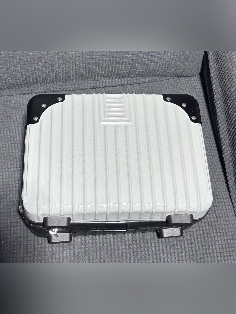 White Hardshell mini luggage Carrying Case